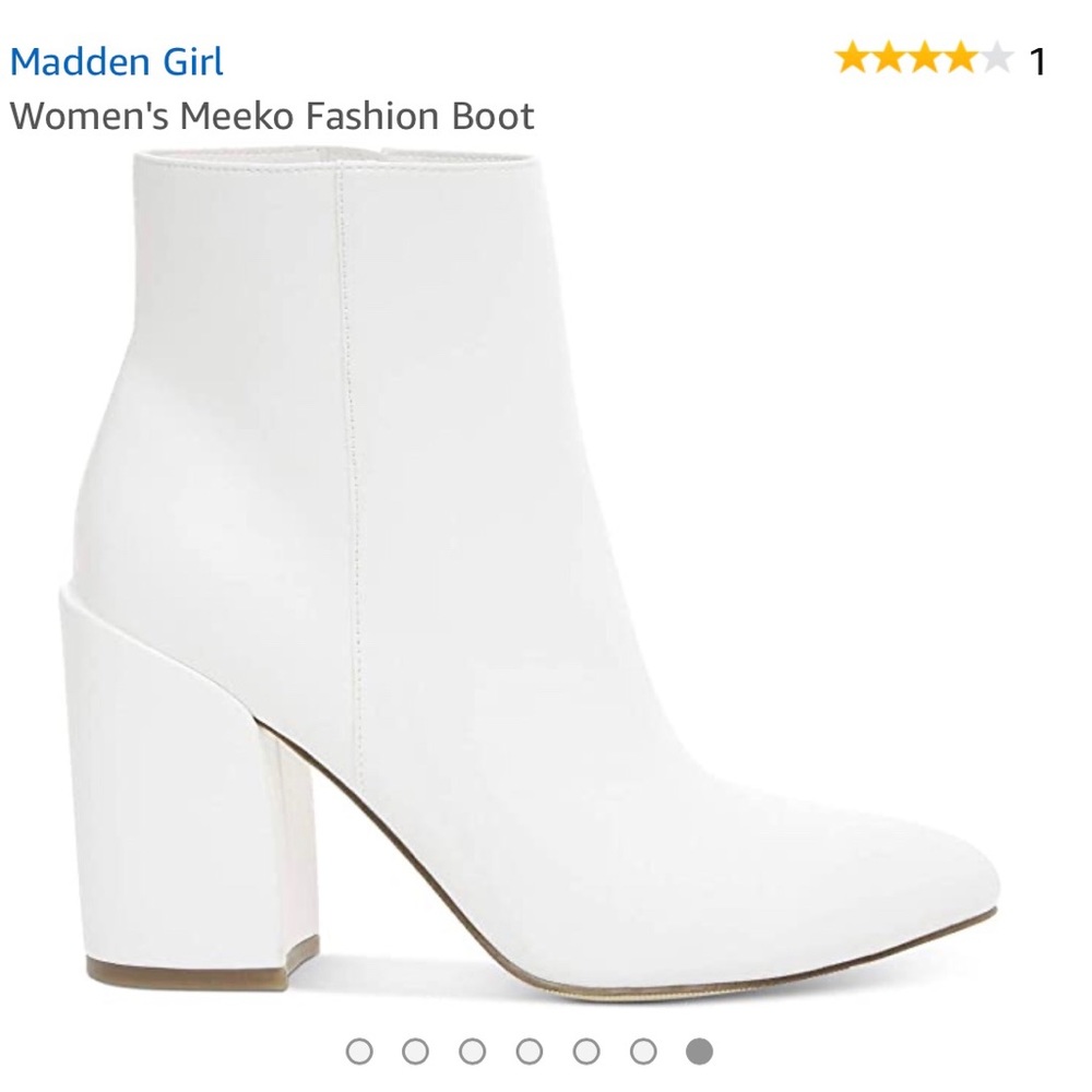 Madden Girl White Retro Ankle Boots
